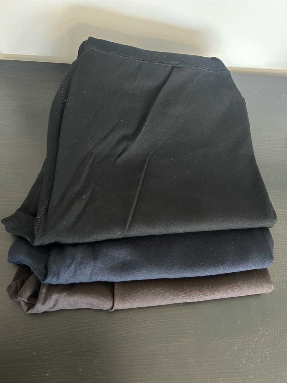 Clientele Three leggings-Stretch Knit - Black, grey, brown